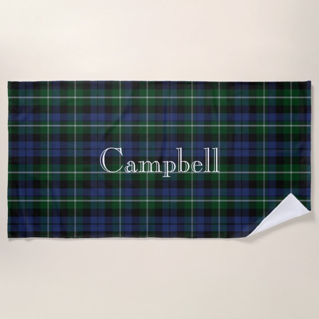De Playa Toalla Campbell Tartan Plaid Beach (Anverso)