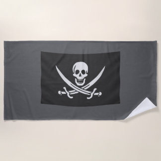 De Playa Toalla con la bandera pirata Jolly Rogers