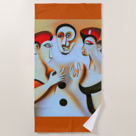 De Playa Toalla Cubist Art Cotton Beach
