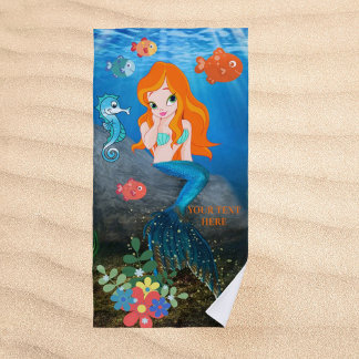 De Playa Toalla Cute Mermaid Ocean Beach