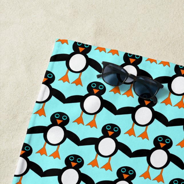 De Playa Toalla Cute Penguin Beach (In situ)