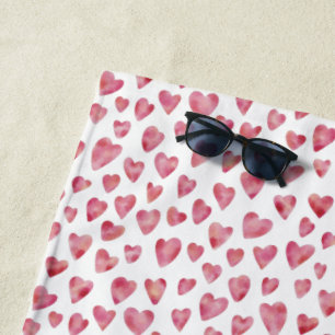 De Playa Toalla Cute Pink Love Heart Beach