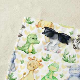 De Playa Toalla Cute Safari Animals Beach