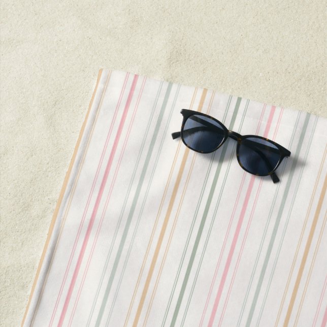 De Playa Toalla Elegante Pastel Stripes Beach (In situ)