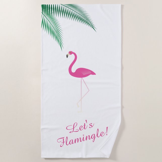 De Playa Toalla Flamingle Flamingo Beach (Anverso)