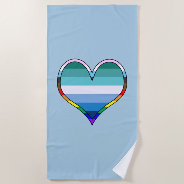 De Playa Toalla Gay Pride Heart Beach (Anverso)