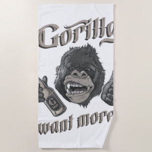 De Playa Toalla Gorilla Beer White Beach
