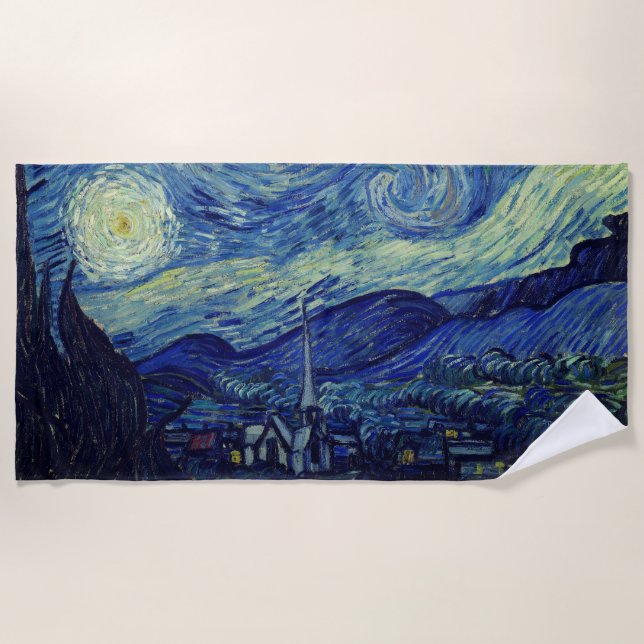 De Playa Toalla Noche Van Gogh Starry (Anverso)