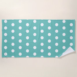 De Playa Toalla Polka Dot Beach (Aqua & White)