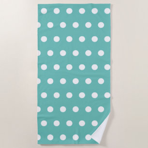 De Playa Toalla Polka Dot Beach (Aqua & White)