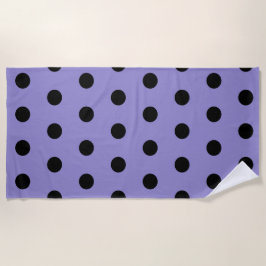 De Playa Toalla Polka Dot Beach (Lavanda y negro)