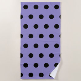 De Playa Toalla Polka Dot Beach (Lavanda y negro)