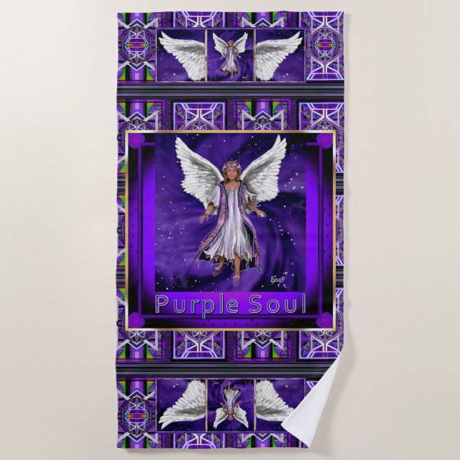 De Playa Toalla Purple Soul Beach (Anverso)