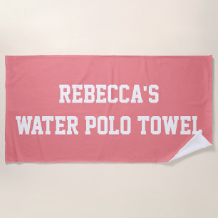 De Playa Toalla Rosa Monograma Beach Water Polo Team