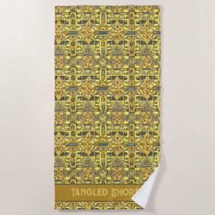 De Playa Toalla Rustic Earth Tones Pattern Beach