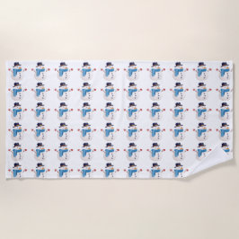 De Playa Toalla Snowman Winter Beach