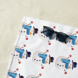 De Playa Toalla Snowman Winter Beach