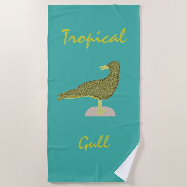 De Playa Toalla Tropical Gull-Brown Beach (Anverso)