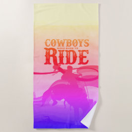 De Playa Vintage Gay Cowboy Beach Toalla