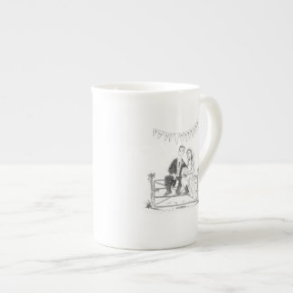 De Porcelana Apenas casado cultivando la taza