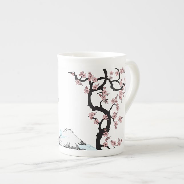 De Porcelana Fuji y Sakura: Taza (Derecha)