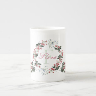 De Porcelana Los rosas y los Bluebells personalizaron la taza