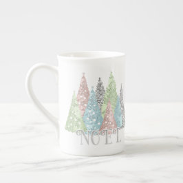De Porcelana Navidades elegantes árboles Purpurinas huelen taza