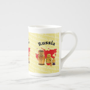 De Porcelana Rusia - Russia Babuschka Matrjoschka taza -