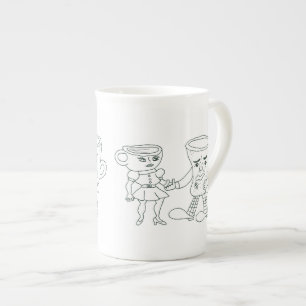 De Porcelana Taza cómica del aniversario