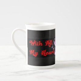 De Porcelana Taza Con Todo Mi Corazón