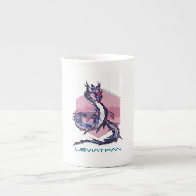 De Porcelana Taza del dragón del leviatán (Frente)