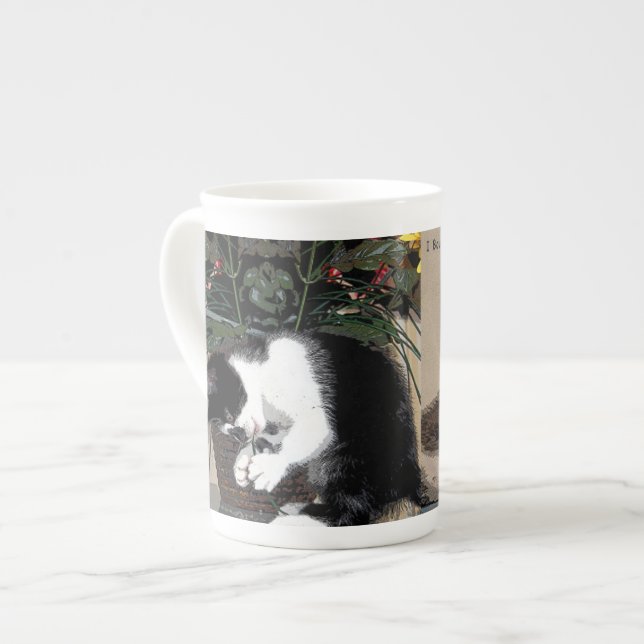 De Porcelana Taza del gatito (Izquierda)