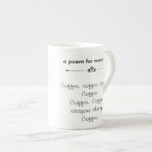 De Porcelana Taza del poema del café
