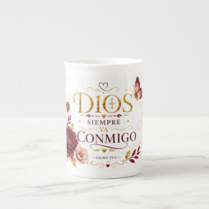 De Porcelana Taza Dios Siempre Va Conmigo Taza Salmo 23