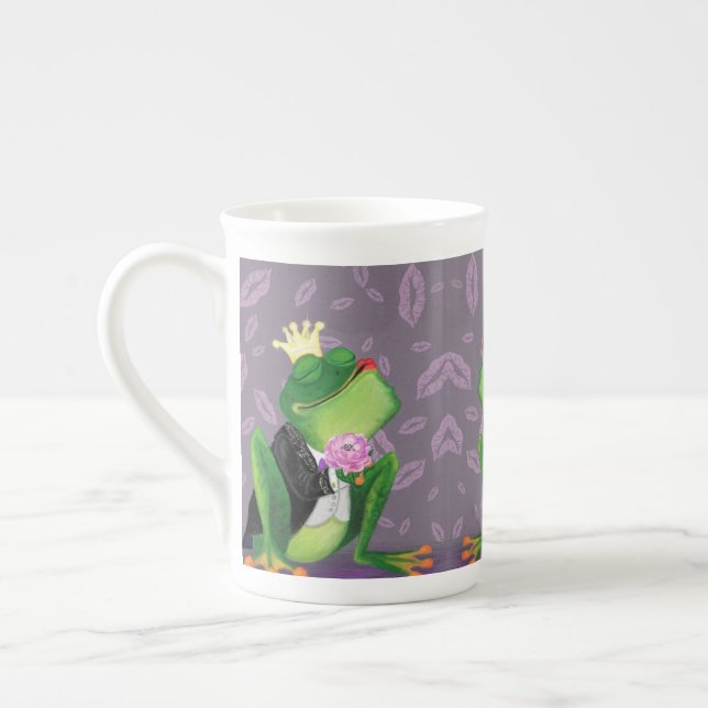 De Porcelana Taza divertida del príncipe rana (Izquierda)