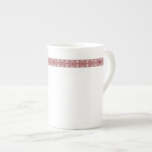 De Porcelana Taza especial con borde geométrico chino