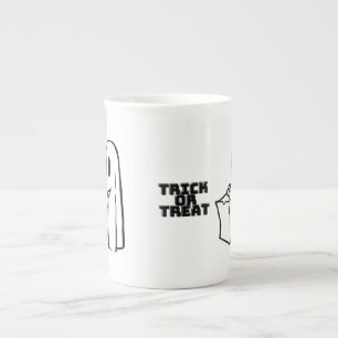 De Porcelana Taza Jumbo TRICK OR TREAT