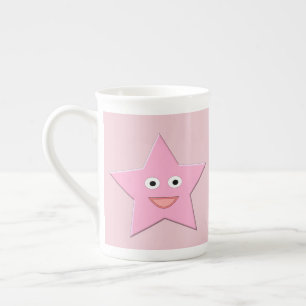 De Porcelana Taza Pretty Pink Star