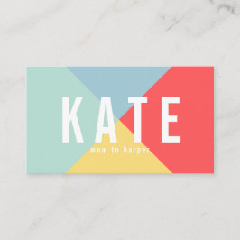 De Presentación Brillantes colores alegres, tarjeta mami