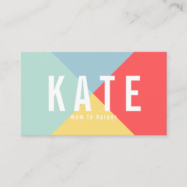 De Presentación Brillantes colores alegres, tarjeta mami (Anverso)