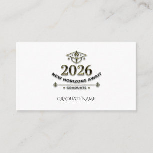 De Presentación Class 2026 Gold Foil Note Card / Tarjeta Graduado
