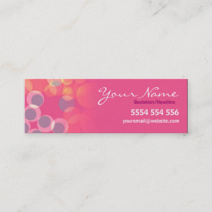 De Presentación El Pinko burbujea mini tarjeta del contacto