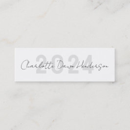 De Presentación Graduación Nombre Tarjeta Script manuscrito Clase 