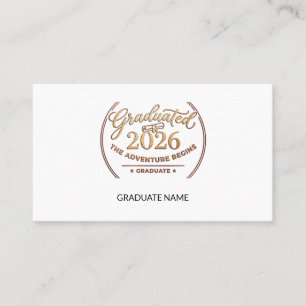 De Presentación Graduation 2026 Gold Foil Note Card / Tarjeta 