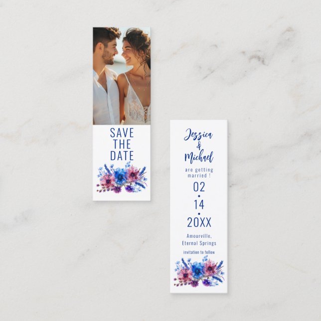 De Presentación Marcador Pastel Whispers Meadow Guardar la tarjeta (Anverso / Reverso)