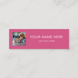 De Presentación Tarjeta Fuchsia luminosa para minitarjeo con guión