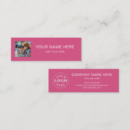 De Presentación Tarjeta Fuchsia luminosa para minitarjeo con guión