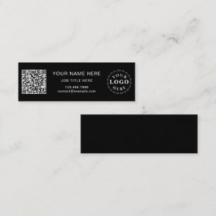 De Presentación Tarjeta Mini Negra Profesional y Elegante para Net