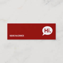 De Presentación Tarjeta roja moderna del perfil
