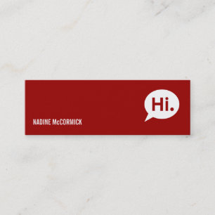De Presentación Tarjeta roja moderna del perfil